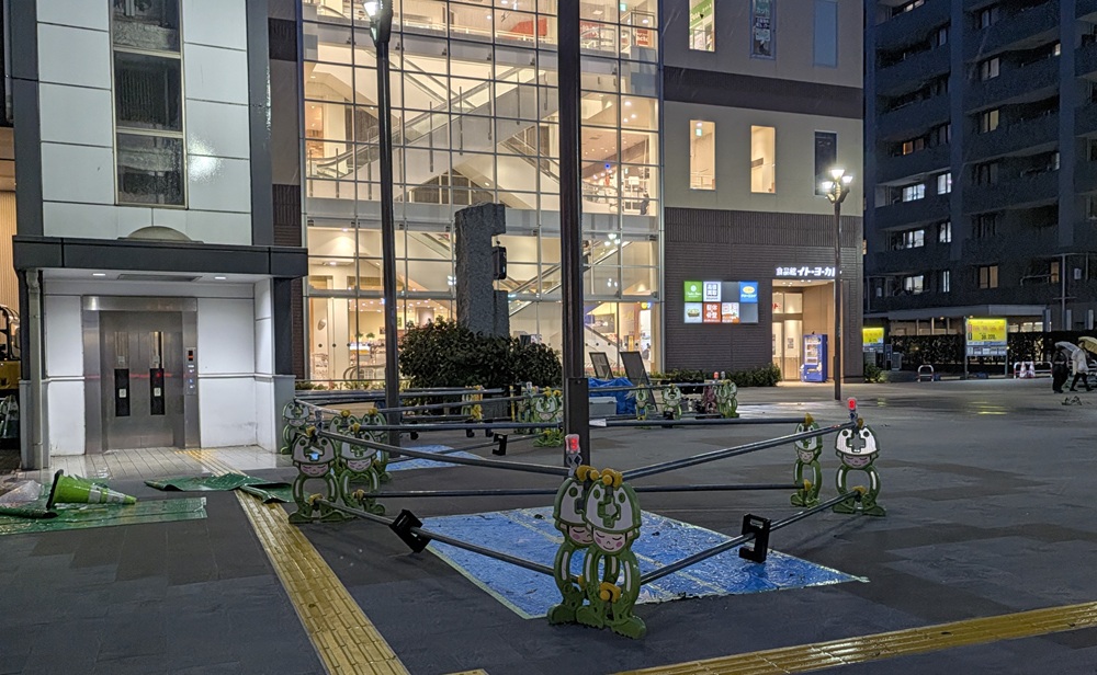 北口広場の工事現場